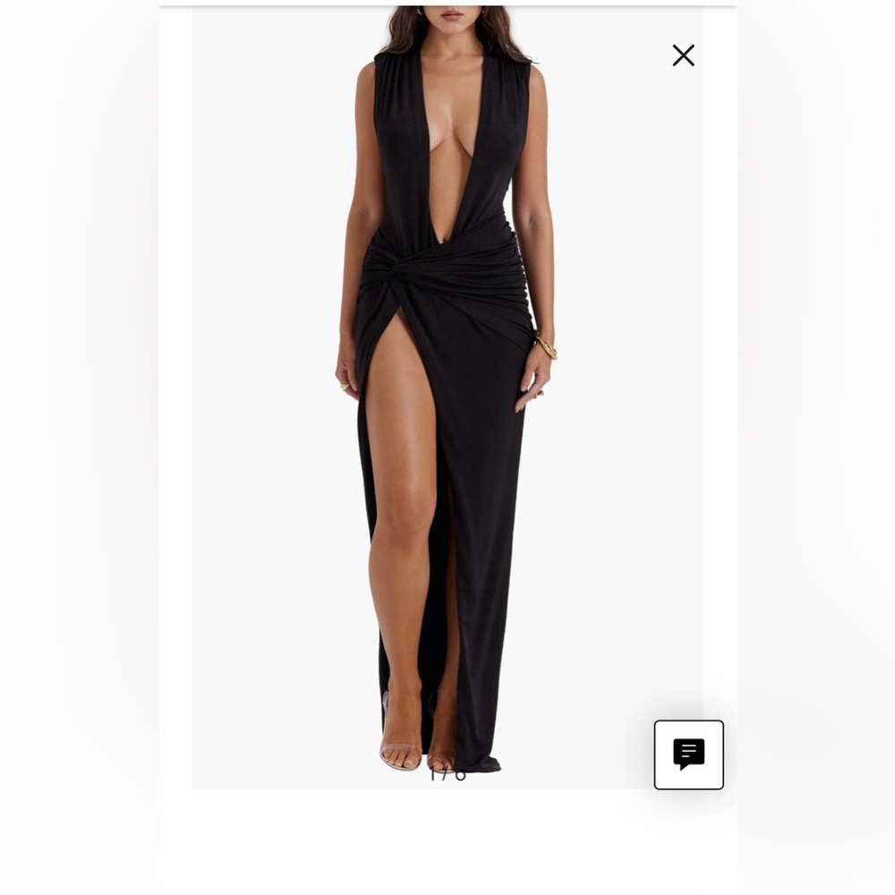 Larelle Plunge Neck Gown